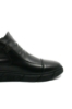 Imagine Ghete hi-top bărbați stilate, negre, din piele naturală fin granulată FNX1201-1