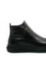 Imagine Ghete hi-top bărbați stilate, negre, din piele naturală fin granulată FNX1201-1