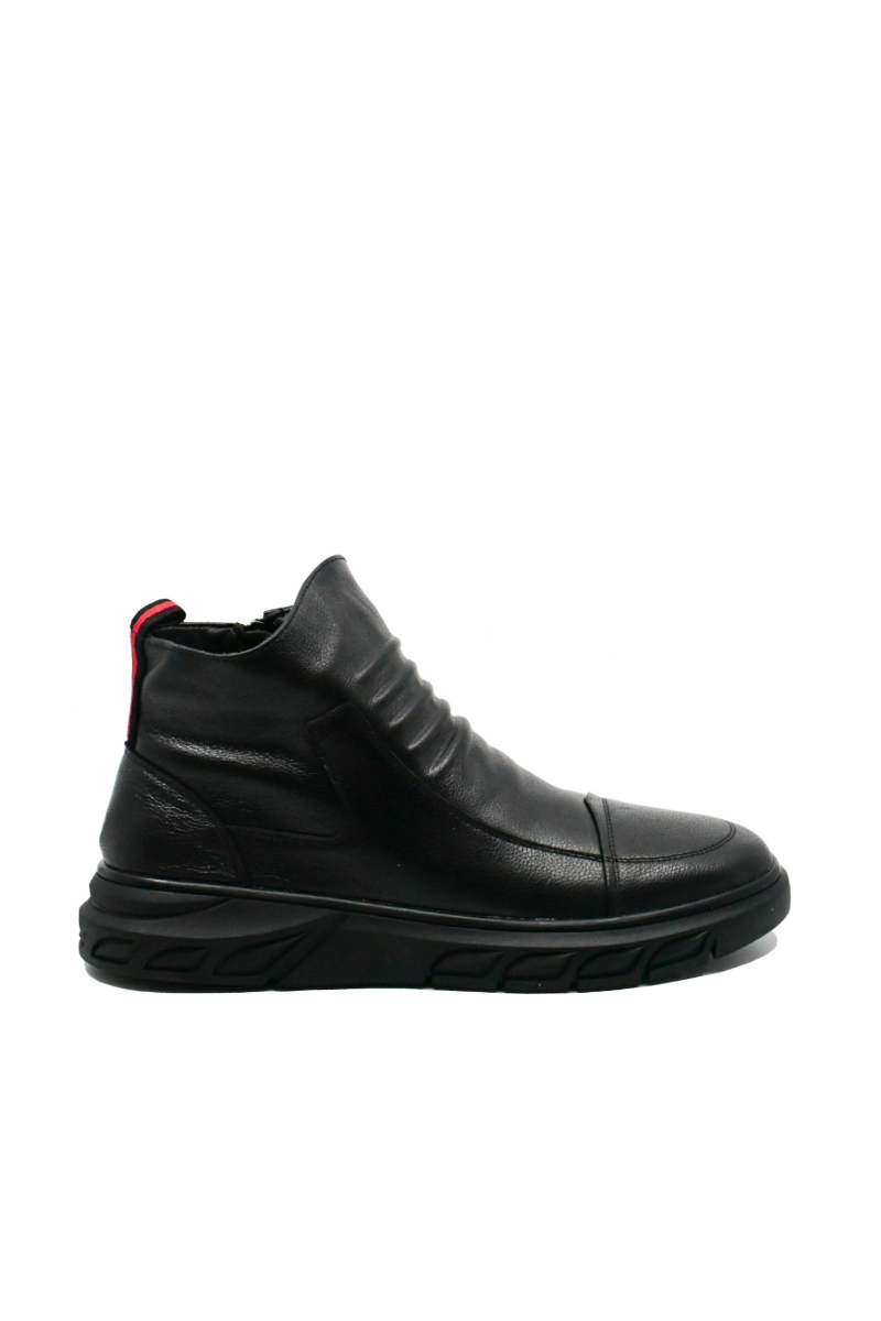 Imagine Ghete bărbați elegante negre, din piele naturală FNX1003-1