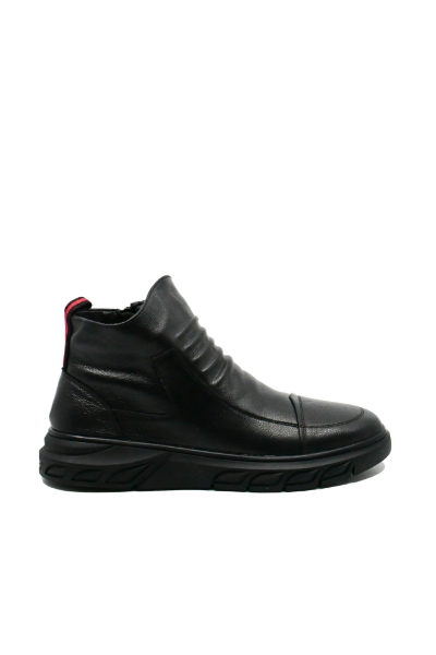 Imagine Ghete bărbați elegante negre, din piele naturală FNX1003-1