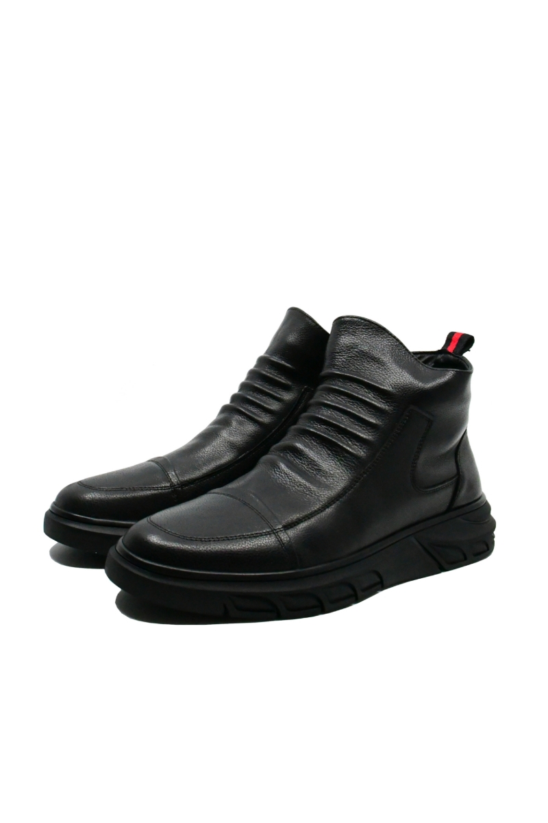 Imagine Ghete bărbați elegante negre, din piele naturală FNX1003-1