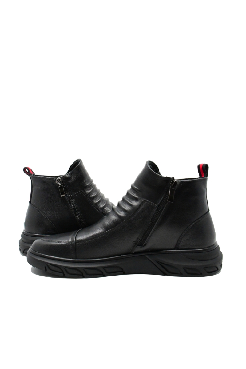 Imagine Ghete bărbați elegante negre, din piele naturală FNX1003-1