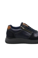 Imagine Pantofi cu aspect sport bleumarin din mix de piele RIKB0613-14