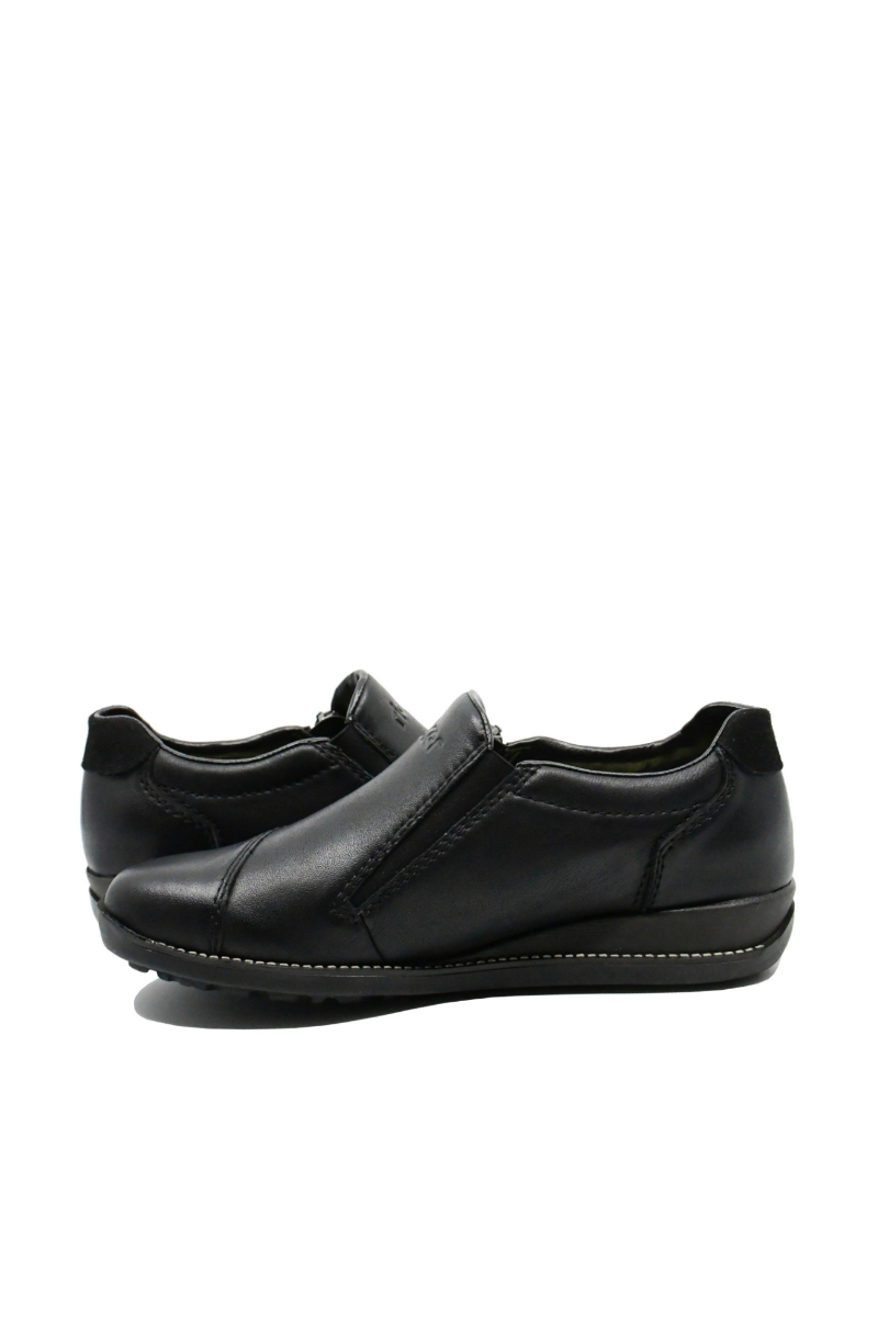 Imagine Pantofi comozi damă negri din mix de piele naturală RIK44265-00