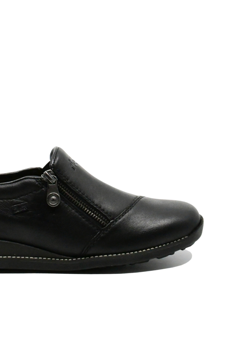 Imagine Pantofi comozi damă negri din mix de piele naturală RIK44265-00