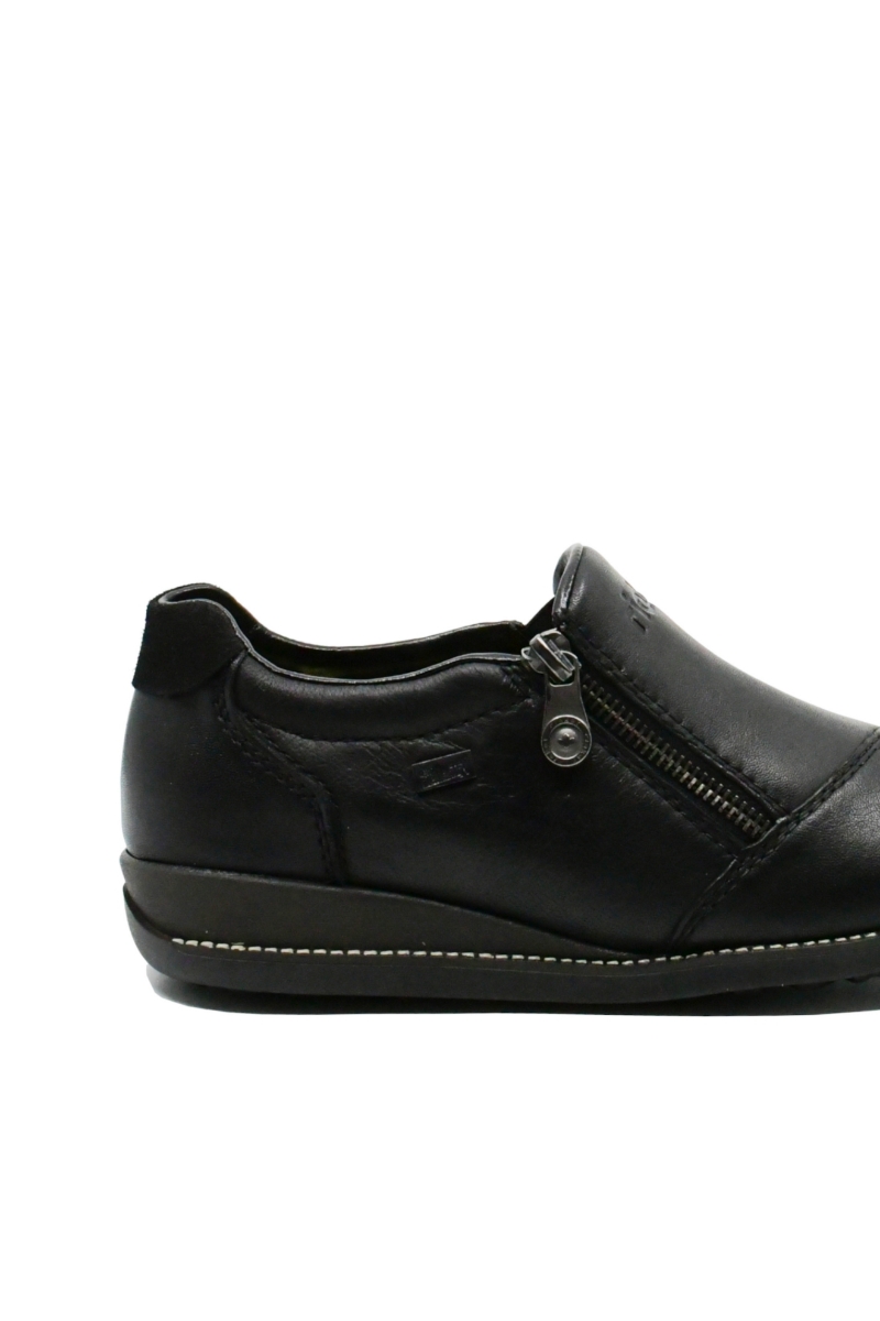 Imagine Pantofi comozi damă negri din mix de piele naturală RIK44265-00