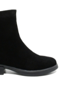 Imagine Botine damă negre, din piele întoarsă