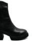 Imagine Ghete damă cu toc gros, negre, din piele naturală FNX6803