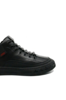 Imagine Ghete bărbați stil sport, cu șiret mascat, negre, din piele naturală OTR30015