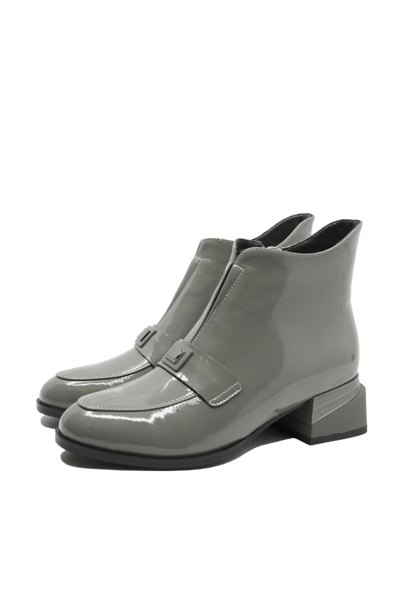 Imagine Botine damă până la gleznă, gri din lac