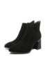Imagine Botine damă cu toc modern, negre, din piele întoarsă FNX21687