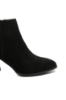 Imagine Botine damă cu toc modern, negre, din piele întoarsă FNX21687