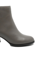 Imagine Botine damă cu toc masiv, gri, din piele naturală FNX5830 