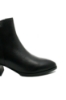 Imagine Botine damă cu toc masiv pătrat, negre, din piele naturală FNX21346