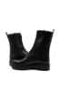 Imagine Ghete damă combat style, negre, din piele naturală CASP319