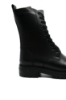Imagine Ghete damă combat style, negre, din piele naturală CASP319