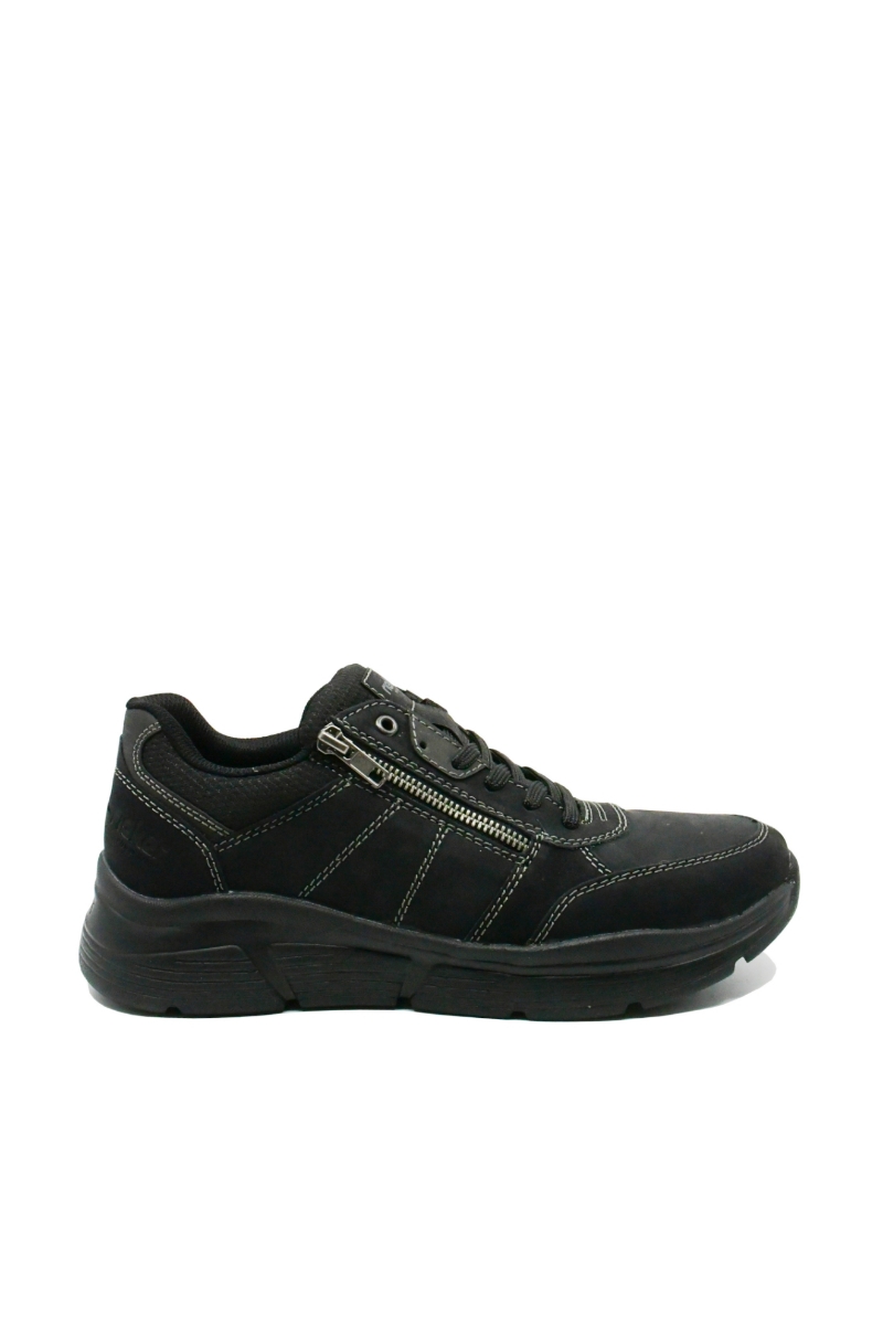 Imagine Pantofi sport negri din piele nubuk RIKB5003-00