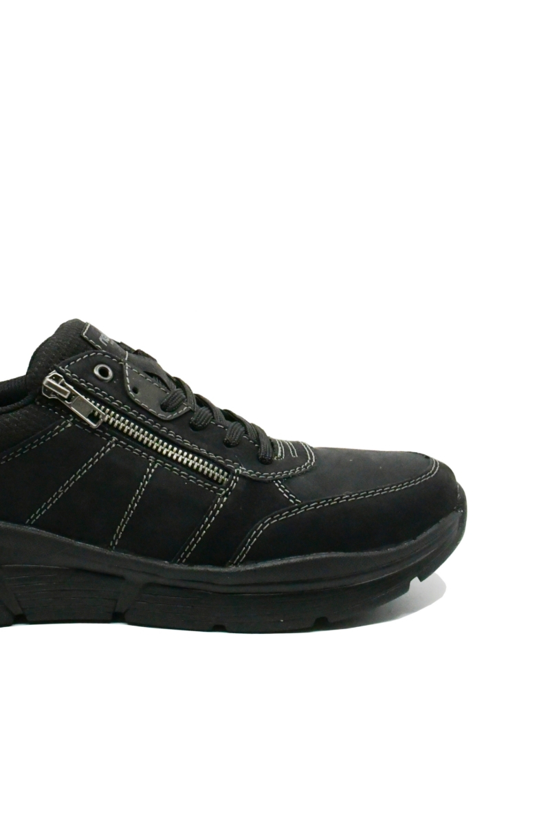 Imagine Pantofi sport negri din piele nubuk RIKB5003-00