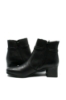 Imagine Botine negre din piele naturală, cu vârf pătrat și toc bloc RIK70973-00