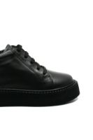 Imagine Ghete cu platformă, negre, din piele naturală CASP250