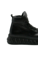 Imagine Ghete damă negre, cu șiret lung, din piele naturală CASP5751