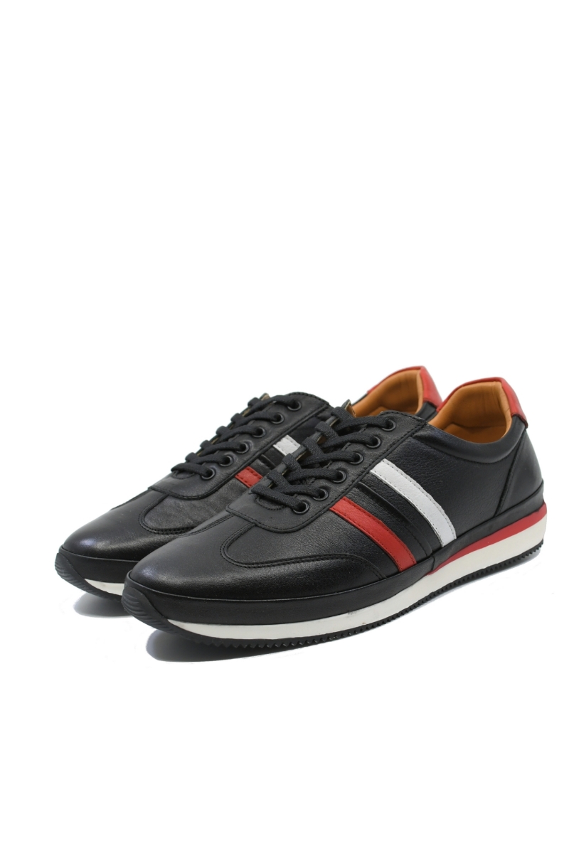 Imagine Pantofi casual sport bărbați, negri, din piele naturală GOR061