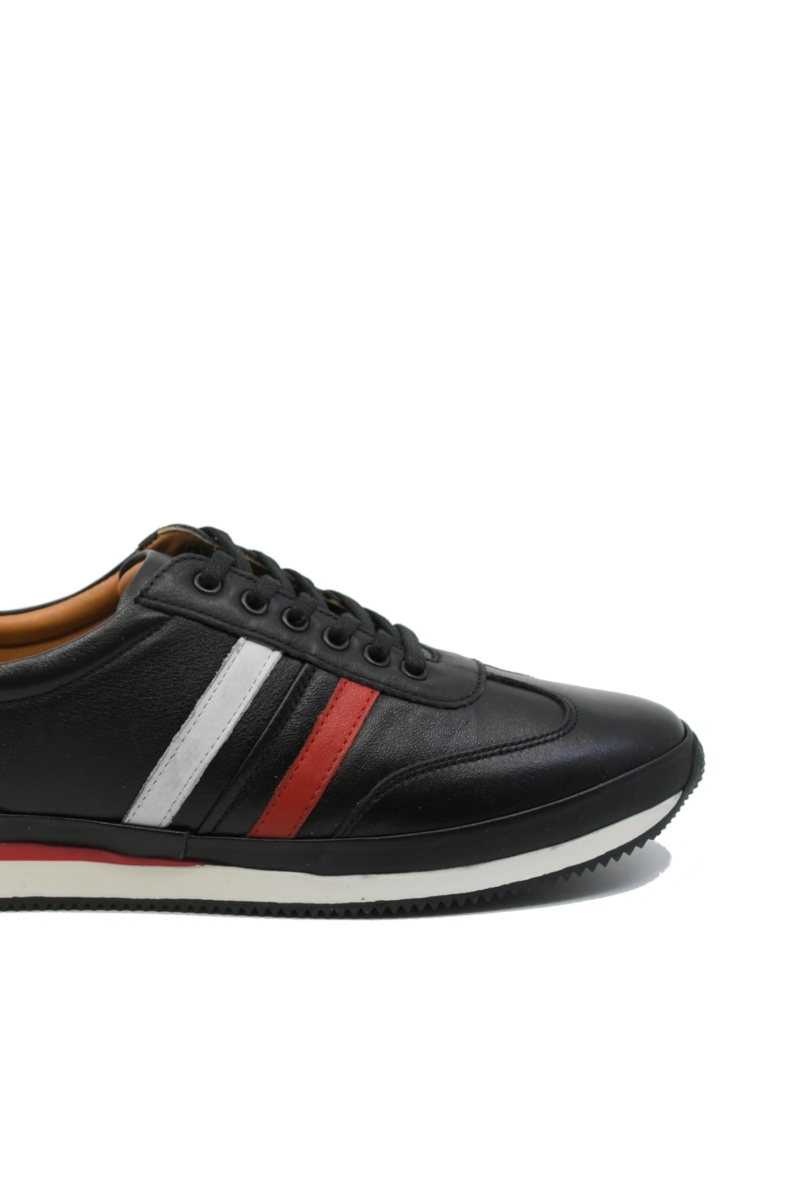 Imagine Pantofi casual sport bărbați, negri, din piele naturală GOR061