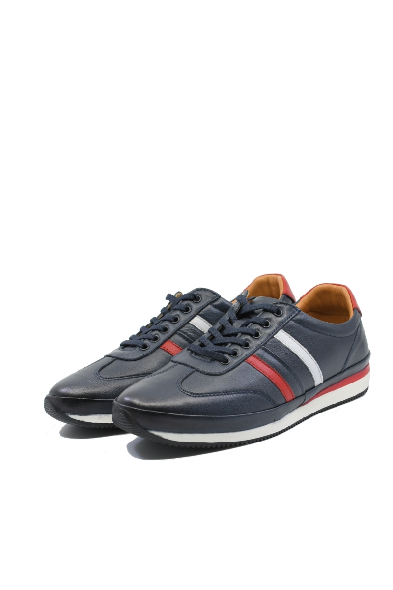 Imagine Pantofi casual sport bărbați, bleumarin, din piele naturală GOR061