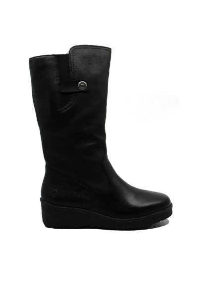 Imagine Cizme comode, negre, din piele naturală RIKY4655-00