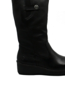 Imagine Cizme comode, negre, din piele naturală RIKY4655-00