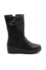 Imagine Ghete comode, negre, din piele naturală, cu fermoar metalic RIKY4653-00