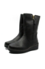 Imagine Ghete comode, negre, din piele naturală, cu fermoar metalic RIKY4653-00