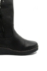 Imagine Ghete comode, negre, din piele naturală, cu fermoar metalic RIKY4653-00