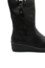 Imagine Ghete comode, negre, din piele naturală, cu fermoar metalic RIKY4653-00