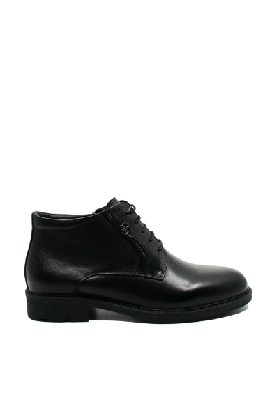 Imagine Ghete moderne, cu șiret, negre, din piele naturală OTR630024