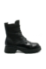 Imagine Ghete damă combat style, negre, din piele naturală FNX3991