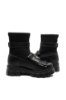 Imagine Ghete damă negre din piele naturală, cu aspect de loafer LF029