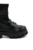 Imagine Ghete damă negre din piele naturală, cu aspect de loafer LF029