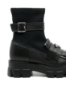 Imagine Ghete damă negre din piele naturală, cu aspect de loafer LF029