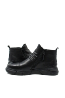 Imagine Ghete hi-top stilate, negre, din piele naturală FNXNH-04