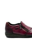 Imagine Pantofi comozi damă roșu grena din mix de piele naturală RIK44265-35
