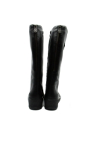 Imagine Cizme damă negre îmblănite, din mix de piele granulată