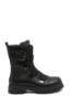 Imagine Ghete combat negre din piele naturală
