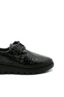 Imagine Pantofi negri din piele naturală, cu model solzi GOR3000