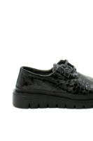 Imagine Pantofi negri din piele naturală, cu model solzi GOR3000