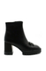 Imagine Botine cu talpa înaltă și toc bloc, negre din piele naturală OTR300003