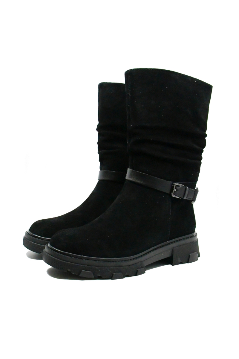 Imagine Ghete înalte negre din piele întoarsă OTR30014