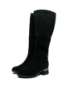 Imagine Cizme damă elegante, negre, din piele întoarsă OTR30010