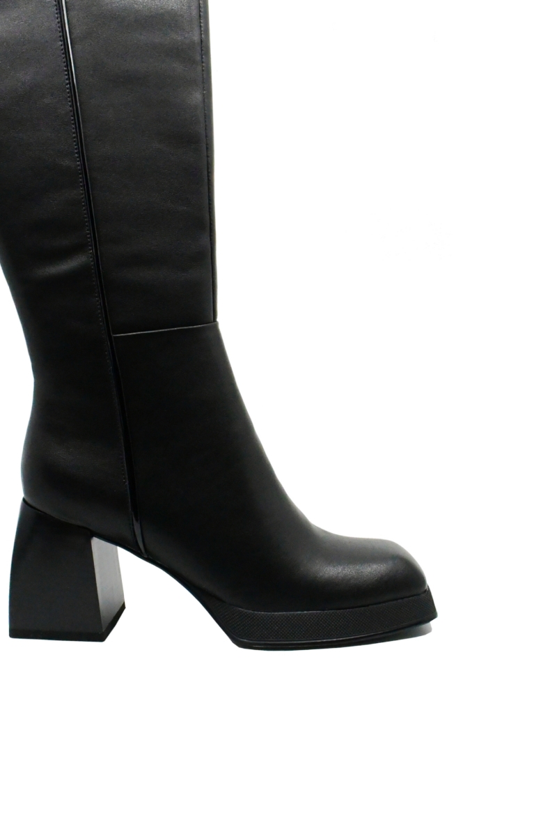 Imagine Cizme damă elegante, negre, din piele naturală OTR30002