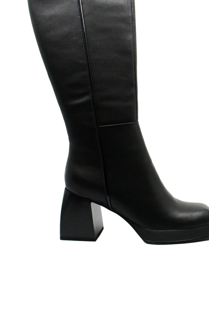 Imagine Cizme damă elegante, negre, din piele naturală OTR30002
